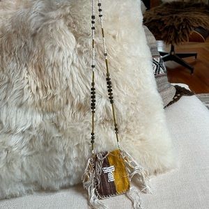 Handmade medicine Pouch Beaded Necklace